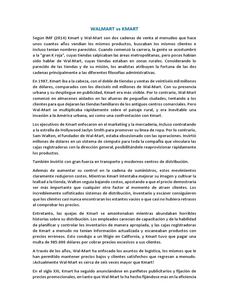 WALMART Vs KMART PDF Kmart