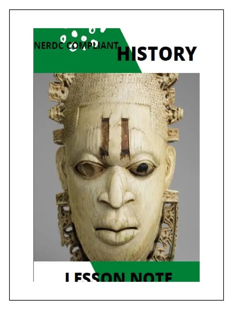 History Lesson Note For JSS1 PDF