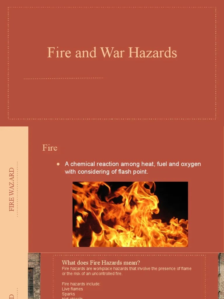 Fire & Hazards PDF Fires Fire Safety