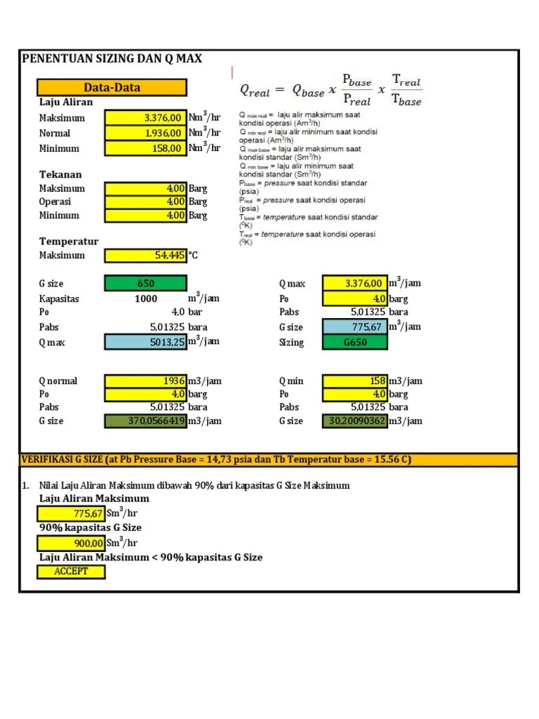 Meter Size Calculated PDF