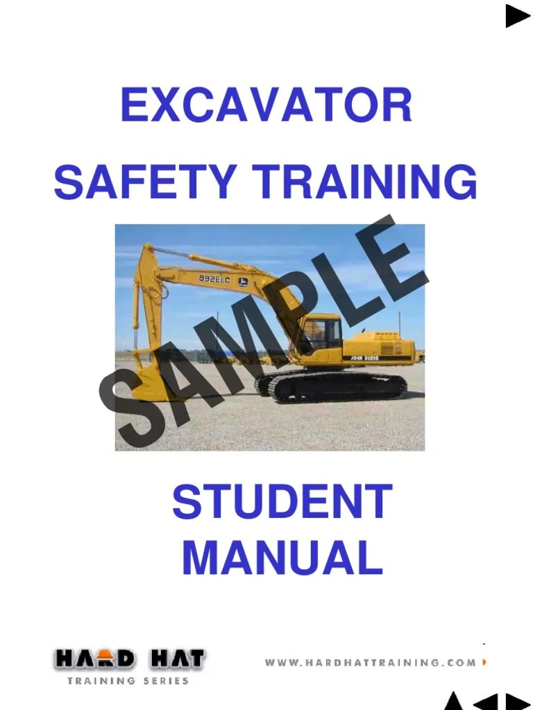 Excavator Student Manual | PDF | Bearing (Mechanical) | Excavation