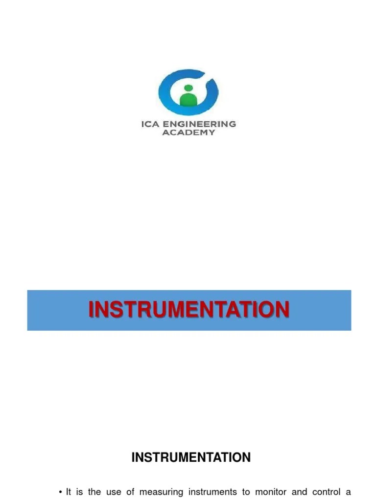 Instrumentation 1 PDF Measuring Instrument Quantity