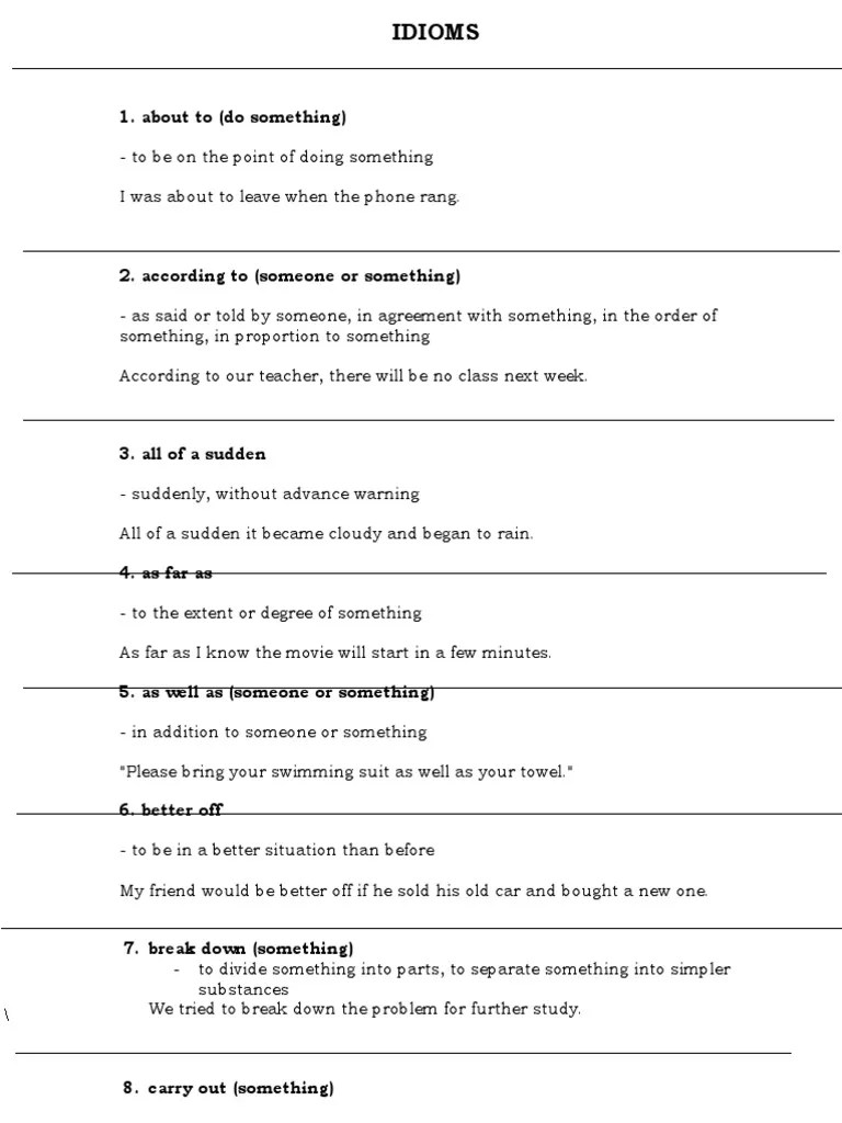 Idioms PDF