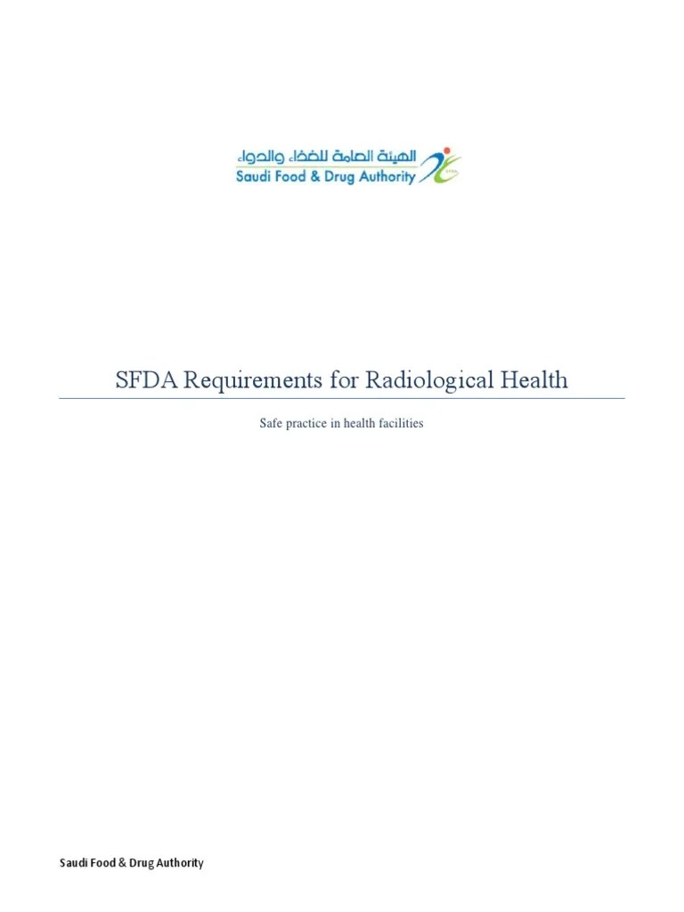 SFDA Requirements For Radiological Health PDF Dosimetry Ct Scan