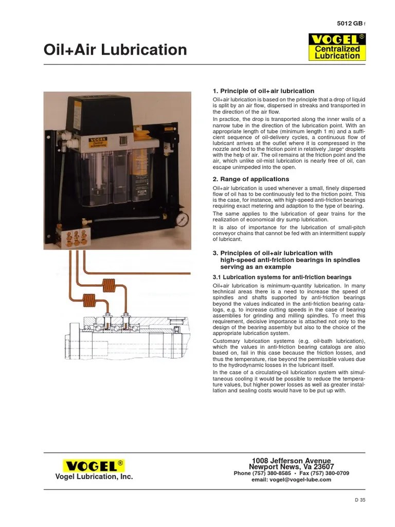 Oil Air Lube PDF Bearing (Mechanical) Lubricant