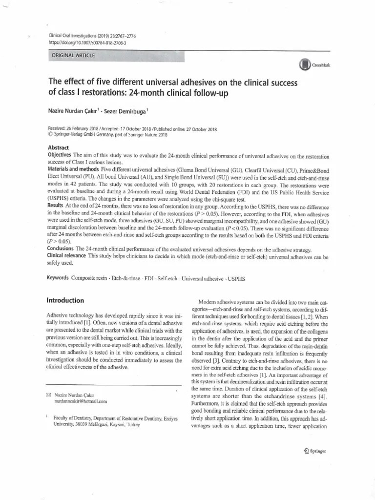 The Effect of Five Different Adhesives..... PDF