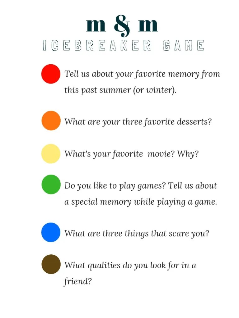 MM Icebreaker Game PDF