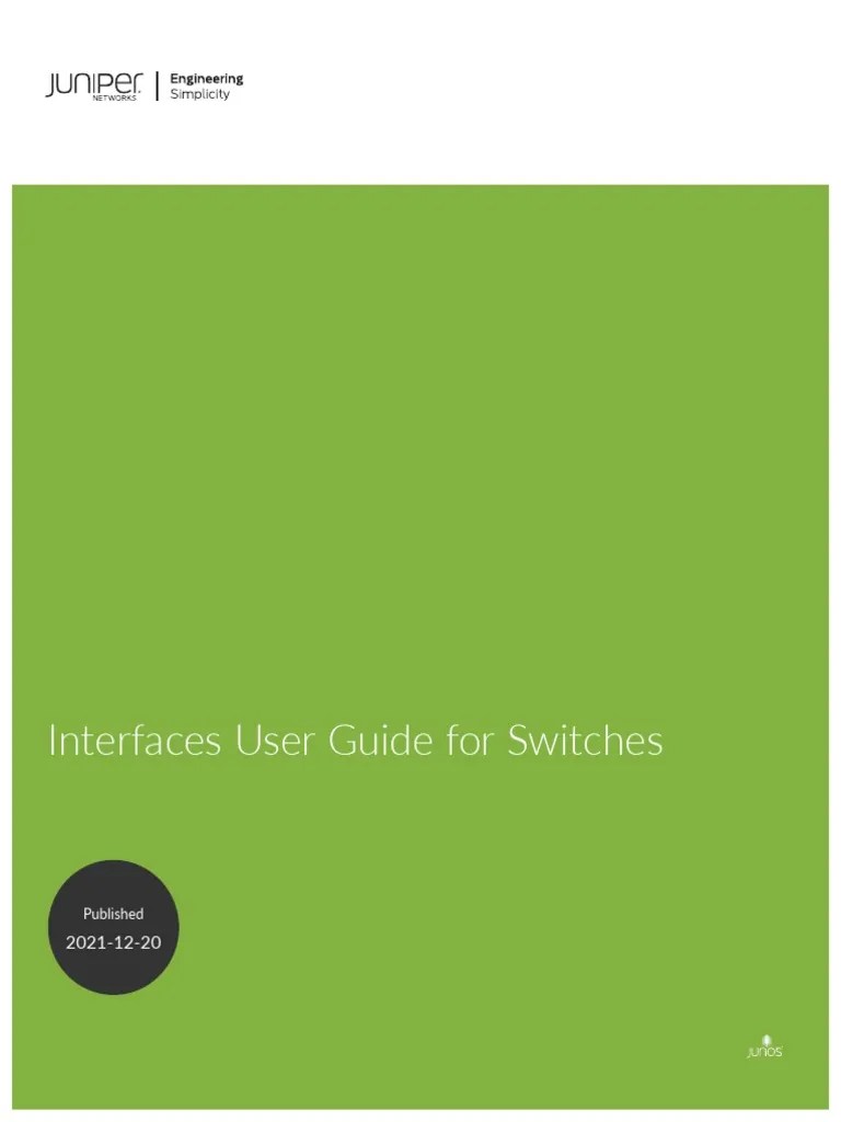Interfaces Switches PDF Network Switch Computer Network