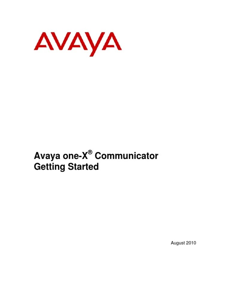 Avaya One-X Communicator Getting Started | Instant Messaging | Session