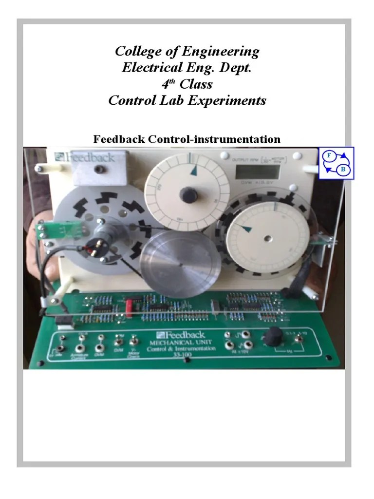Speed Control PDF Feedback Electric Motor