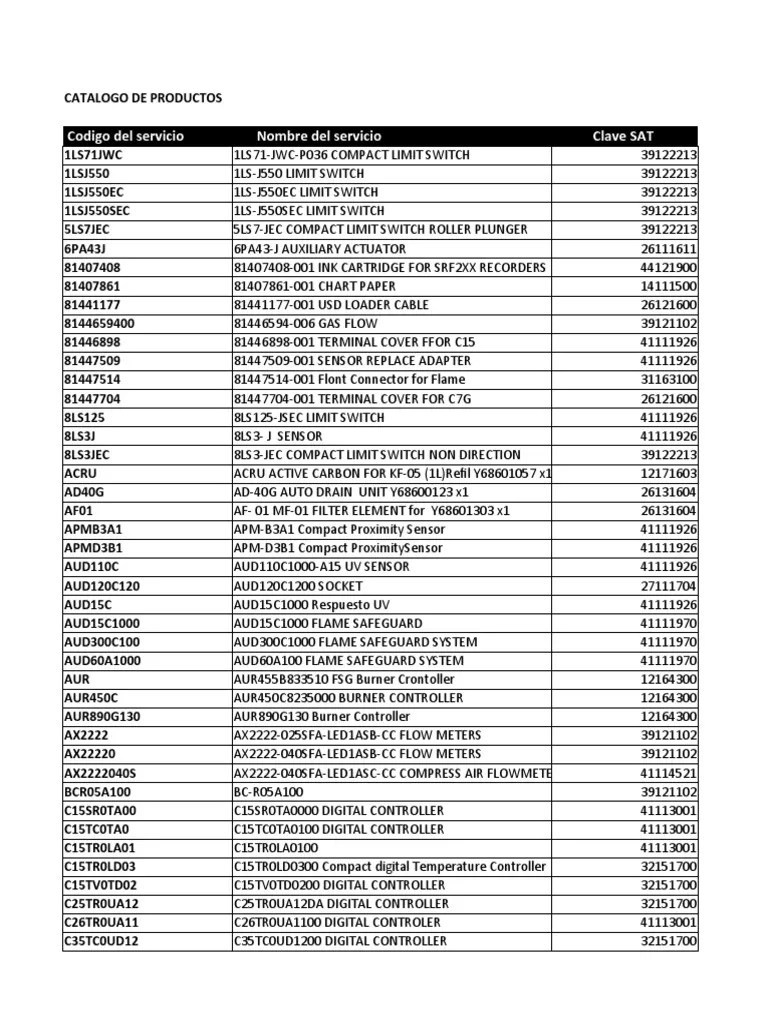 Catalogo Claves Sat PDF Switch Building Engineering