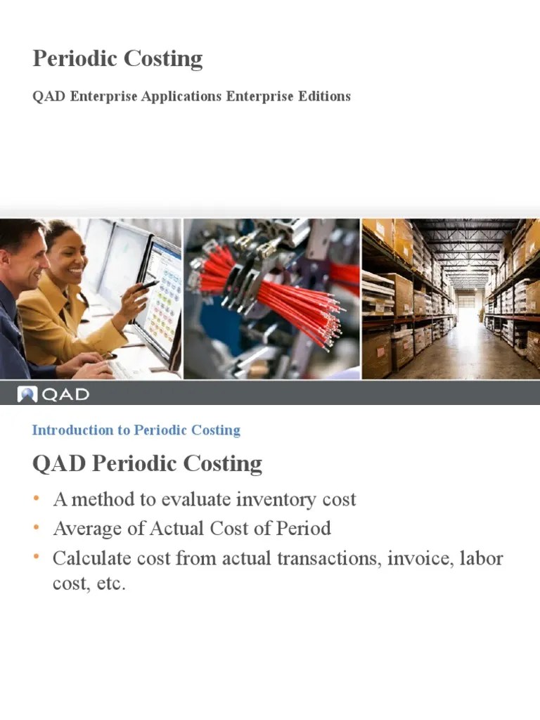 QAD Average Costing PDF Cost Inventory
