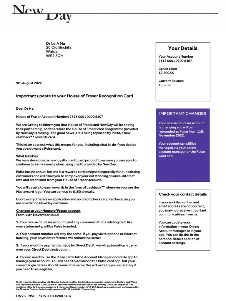 House Of Fraser Credit Card Contact Number To Make A Payment at Paula