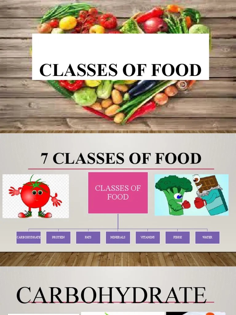 CLASSES OF FOOD PDF