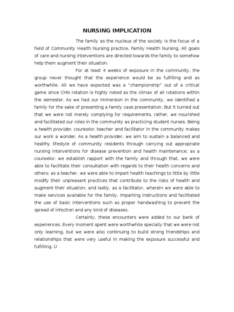 Nursing Implications