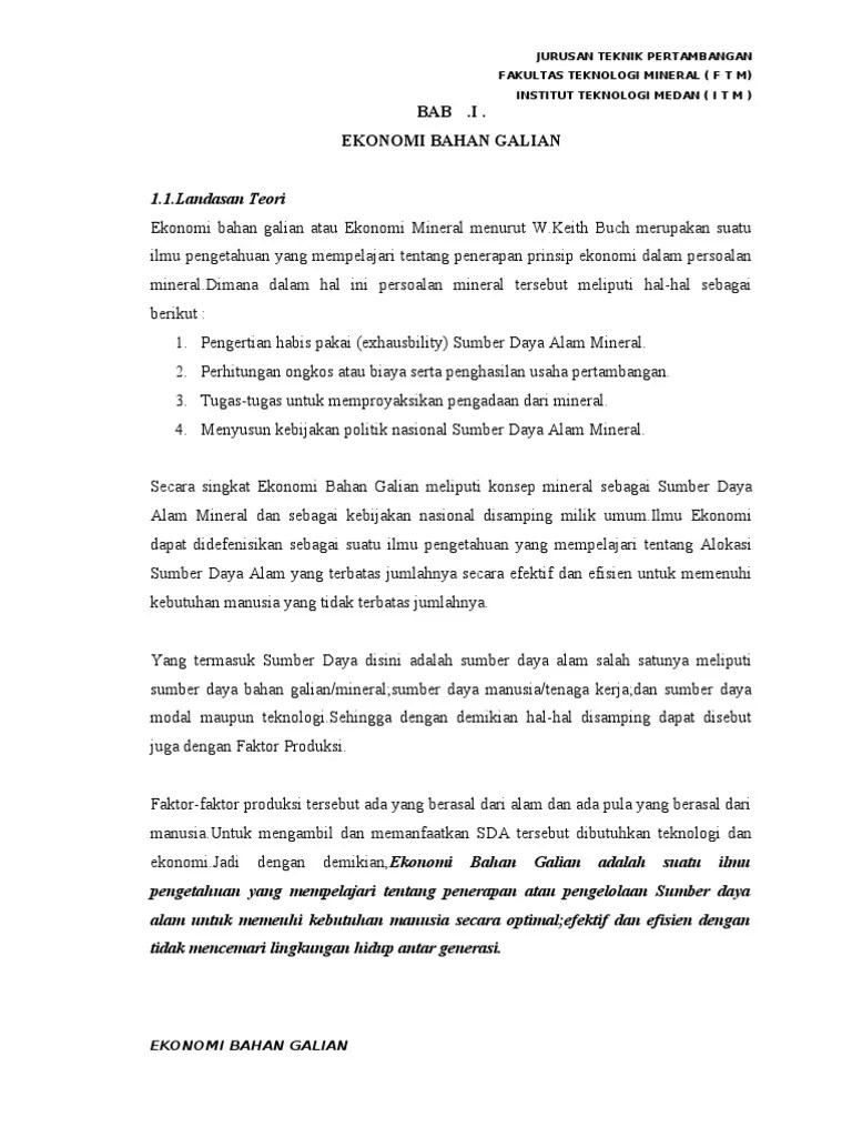 Alokasi Biaya Untuk Sumber Daya Alam Disebut Sebutkan Mendetail