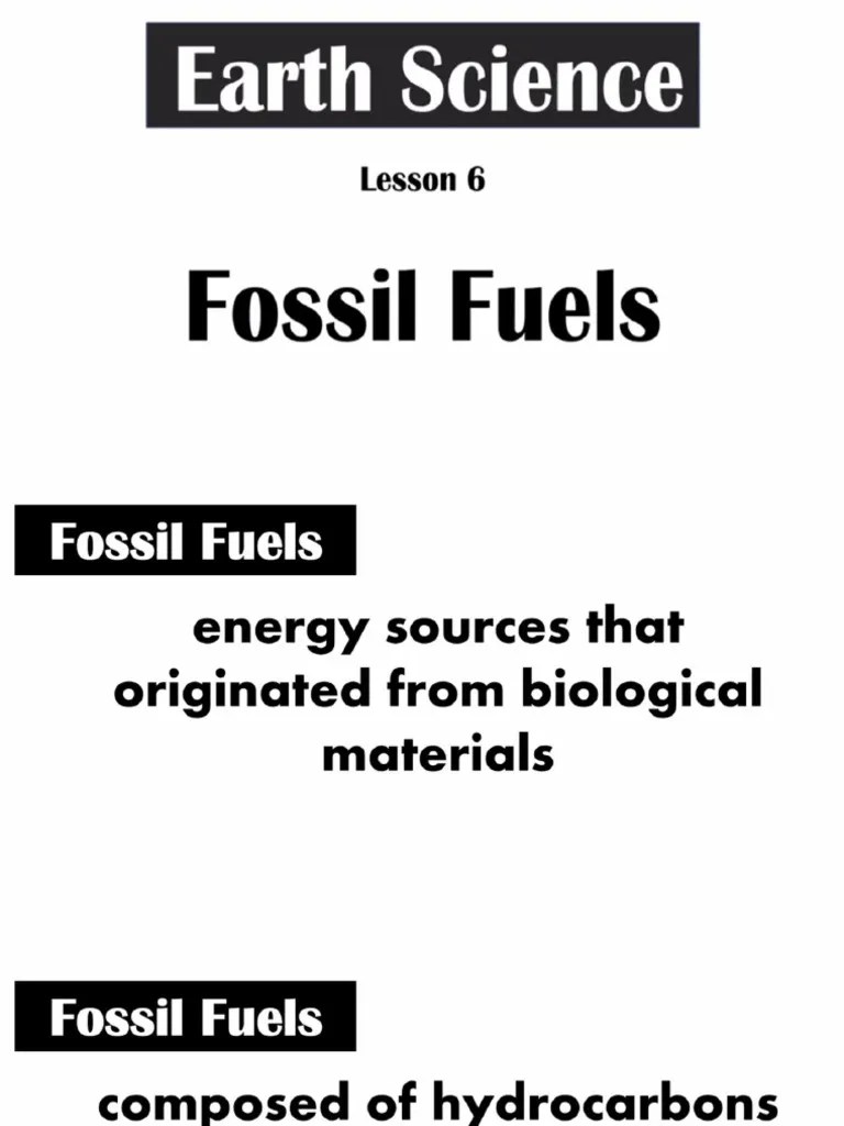 Fossil Fuels PDF