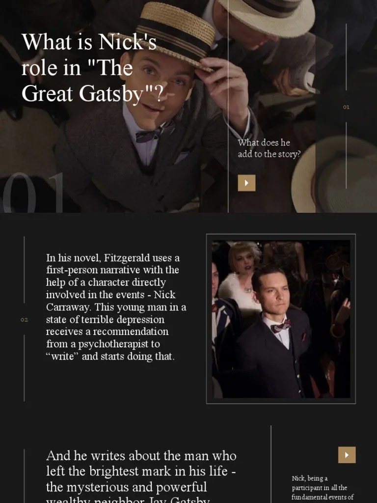What Is Nick's Role in The Great Gatsby PDF Narration The Great