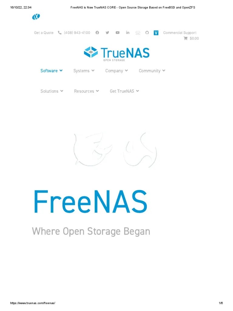 FreeNAS Is Now TrueNAS CORE Open Source Storage Based On FreeBSD and OpenZFS PDF Computer