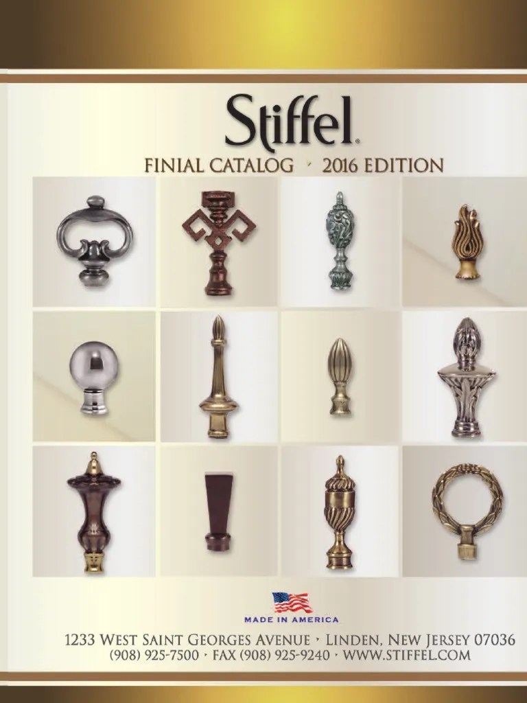 Stiffel Finial Catalog 2016 PDF Brass Bronze