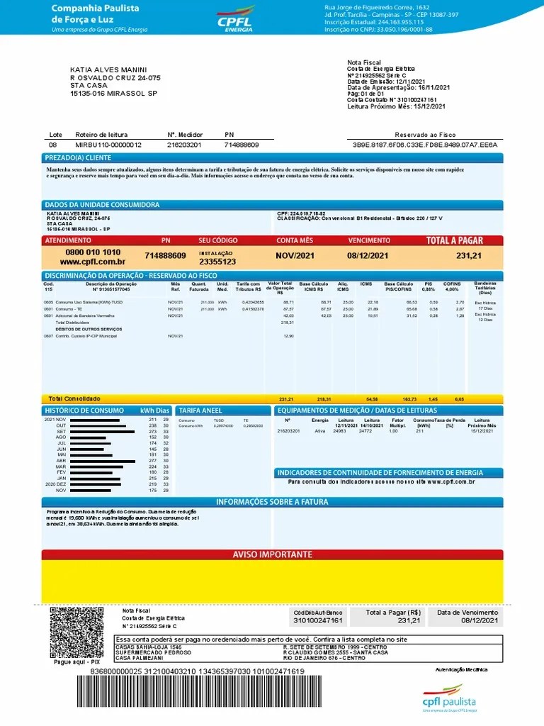 Comprovante de Endereço PDF
