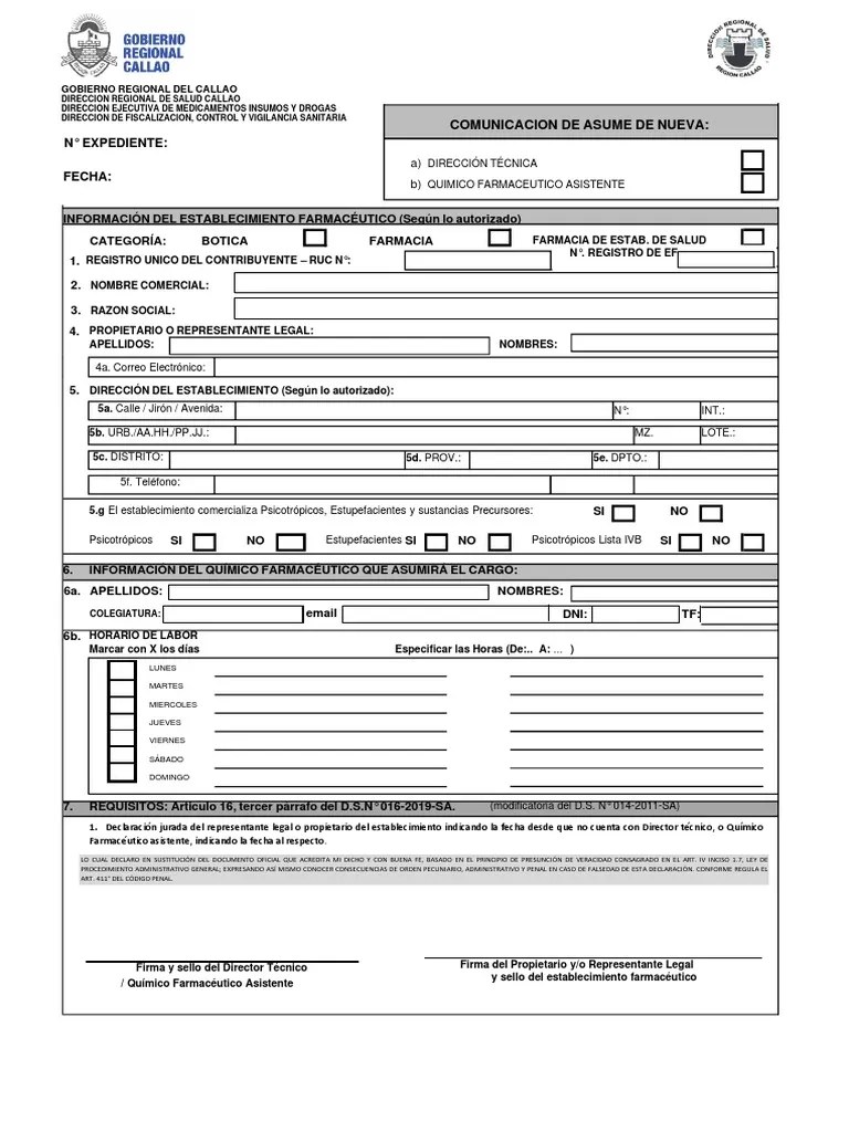 Comunicacion de Asume DT y Asist. Tecn. PDF Farmacia Farmacéutico