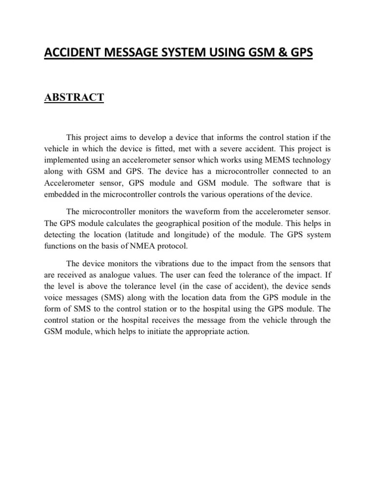 Accident Message Systems PDF
