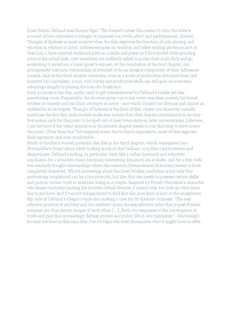 Triangle of Sadness Review PDF