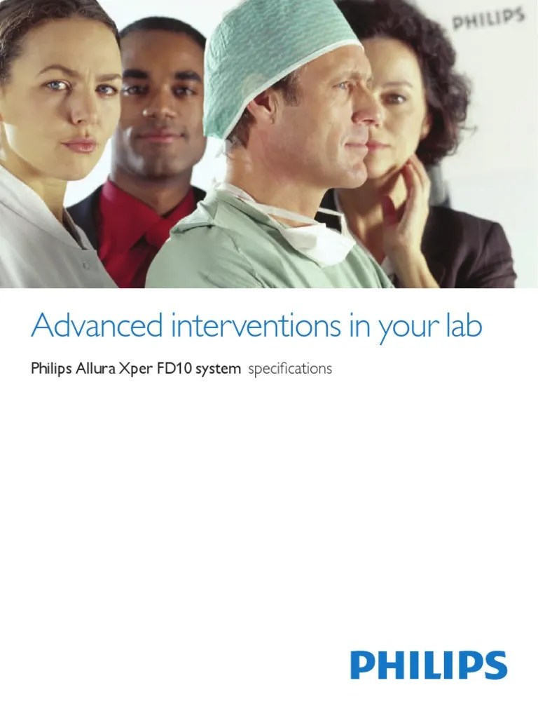 Philips Cath Lab Allura Xper FD10 Brochure PDF Computer Monitor X Ray
