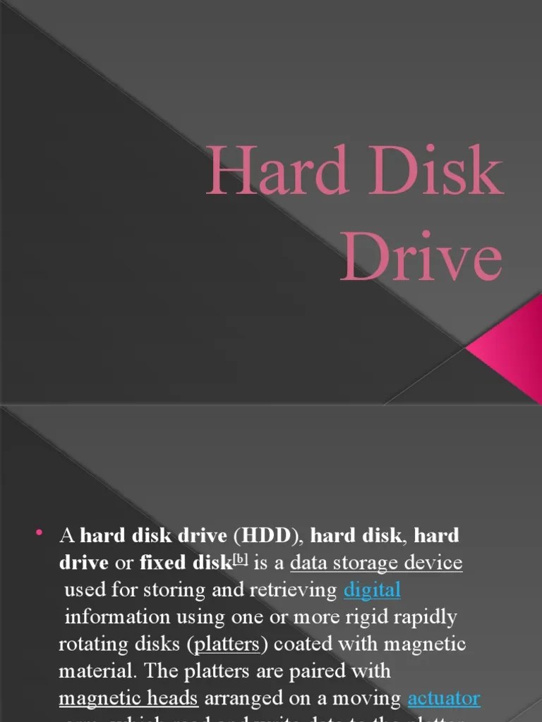 Hard Disk Drive PDF Hard Disk Drive Disk Storage
