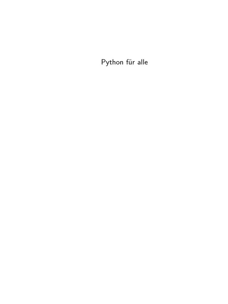 Python For Everybody Exploring Data in Python 3 (German Language) PDF