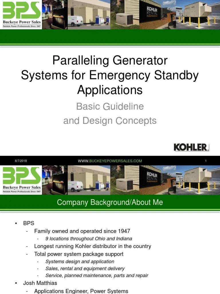 Paralleling Generator Systems Guide PDF Electric Generator