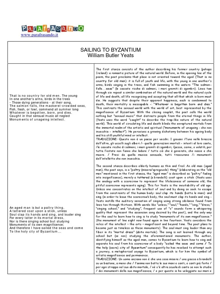 Sailing To Byzantium PDF