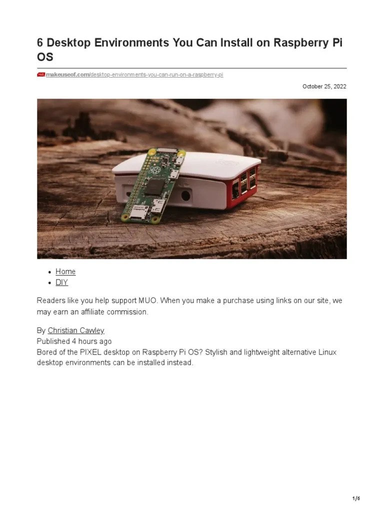 6 Desktop Environments You Can Install On Raspberry Pi OS PDF