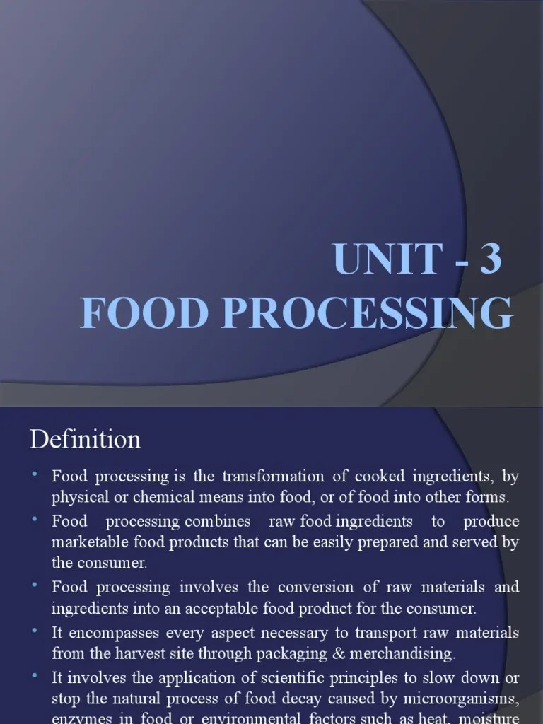 Food Processing PDF Foods Food Processing
