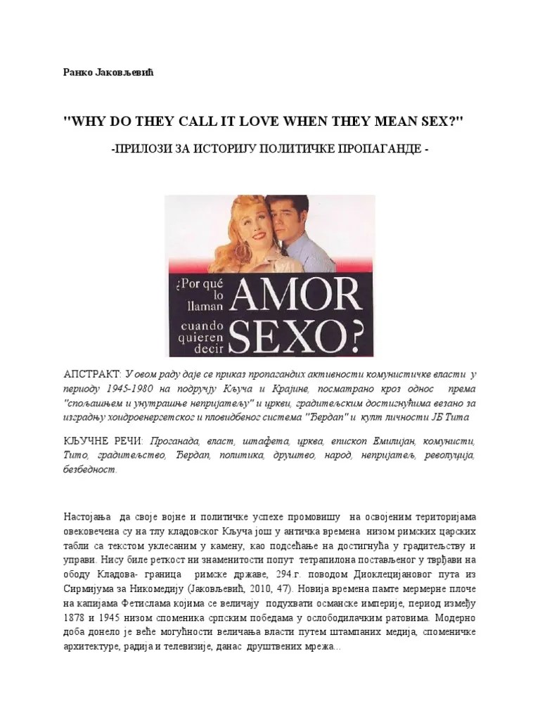 ''Why Do They Call It Love PDF