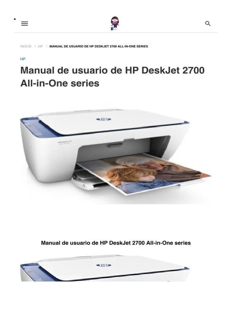 Manual de Usuario de HP DeskJet 2700 All-in-One Series - Manuales
