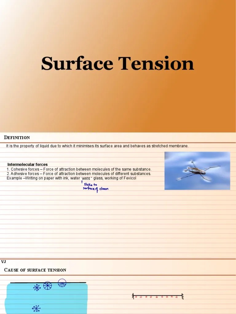 Surface Tension PDF Surface Tension Soft Matter