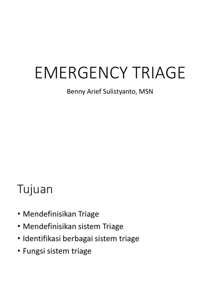 Emergency Triage PDF Health Care Medicine