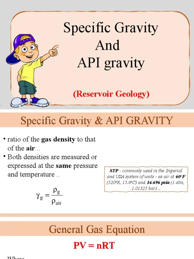 Gs and API Gravity PDF Density Petroleum