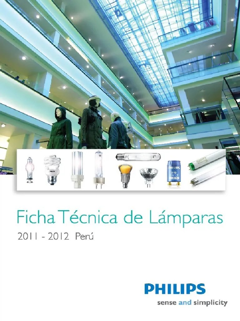 Philips Fichas Tecnicas de Lamparas 2012 PDF