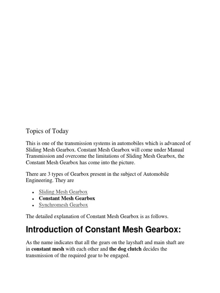 Automatic Gear Box | PDF | Manual Transmission | Clutch