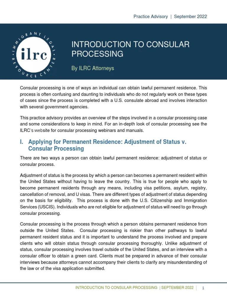 Consular Process PDF Government