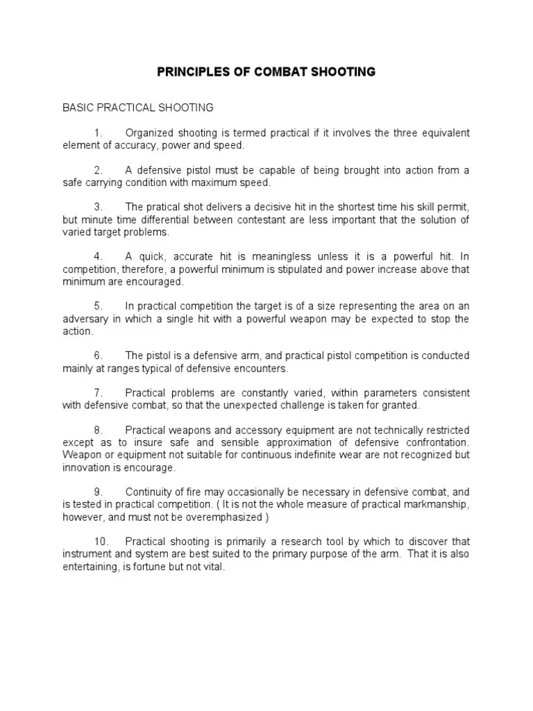 Firearms Proficiency PDF Trigger (Firearms) Shooting