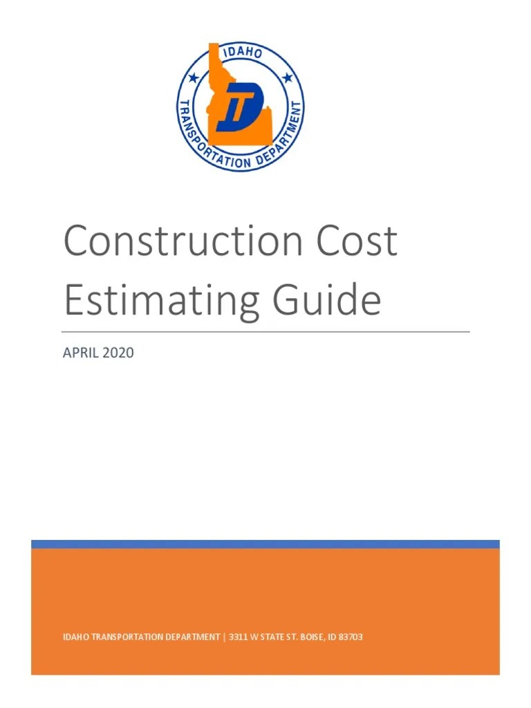 Construction Cost Estimating Guide PDF Risk Reliability Engineering