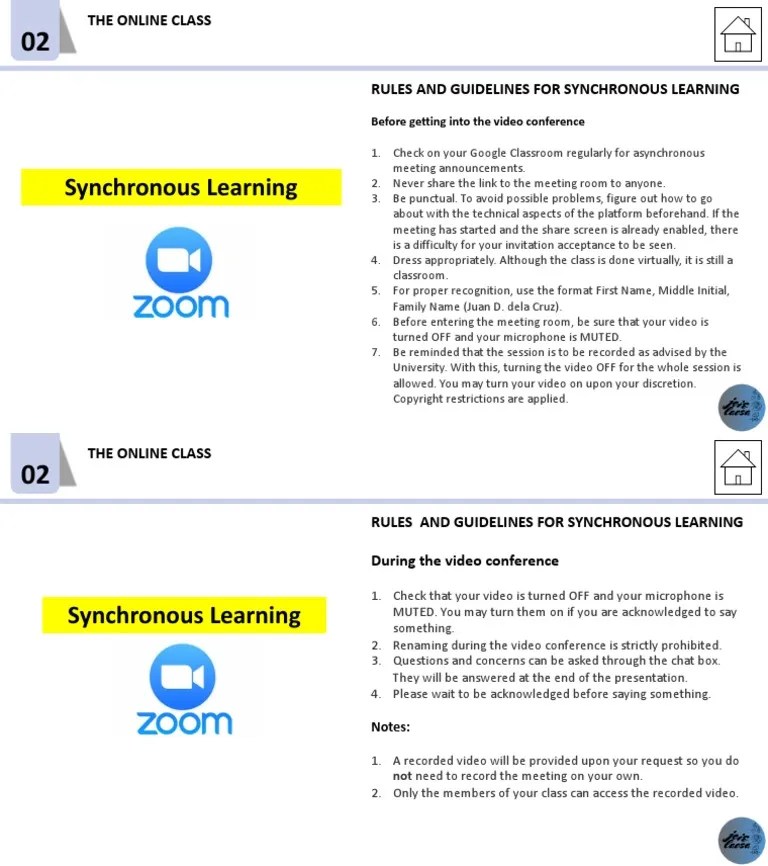 Guidelines During Zoom Meetings PDF Computing Communication