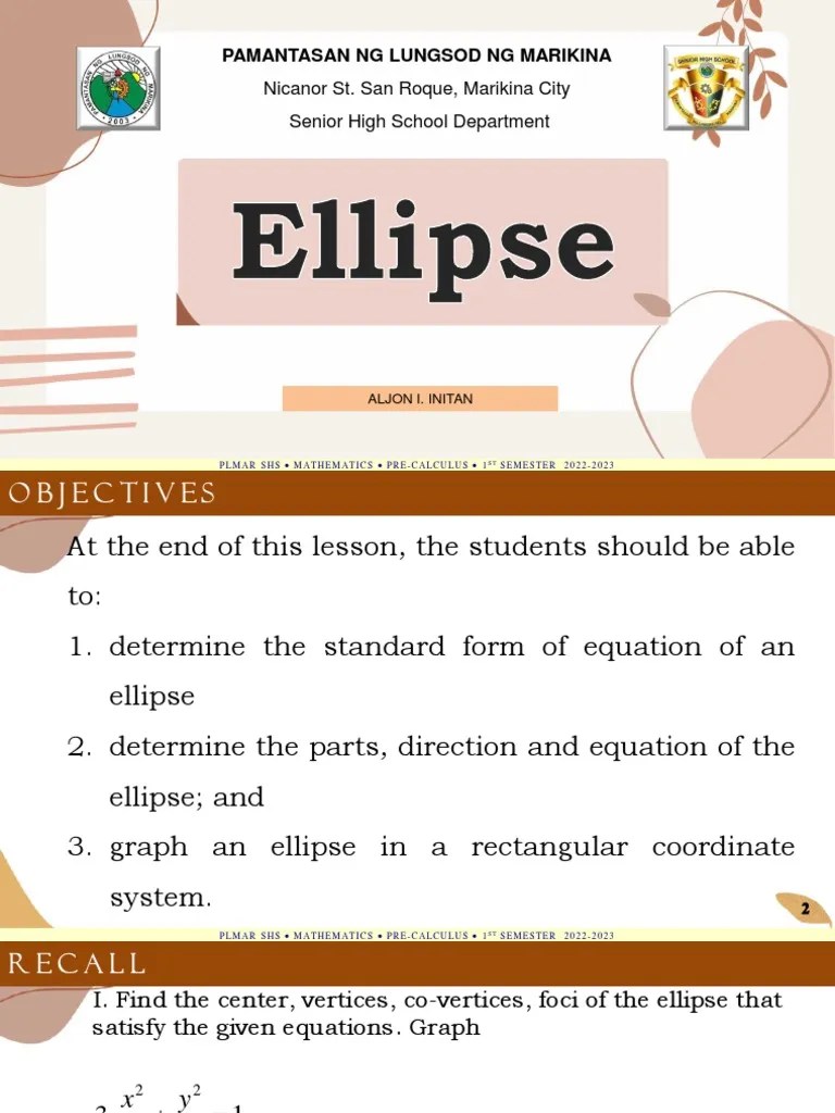 4 1-Ellipse | PDF | Ellipse | Elementary Geometry