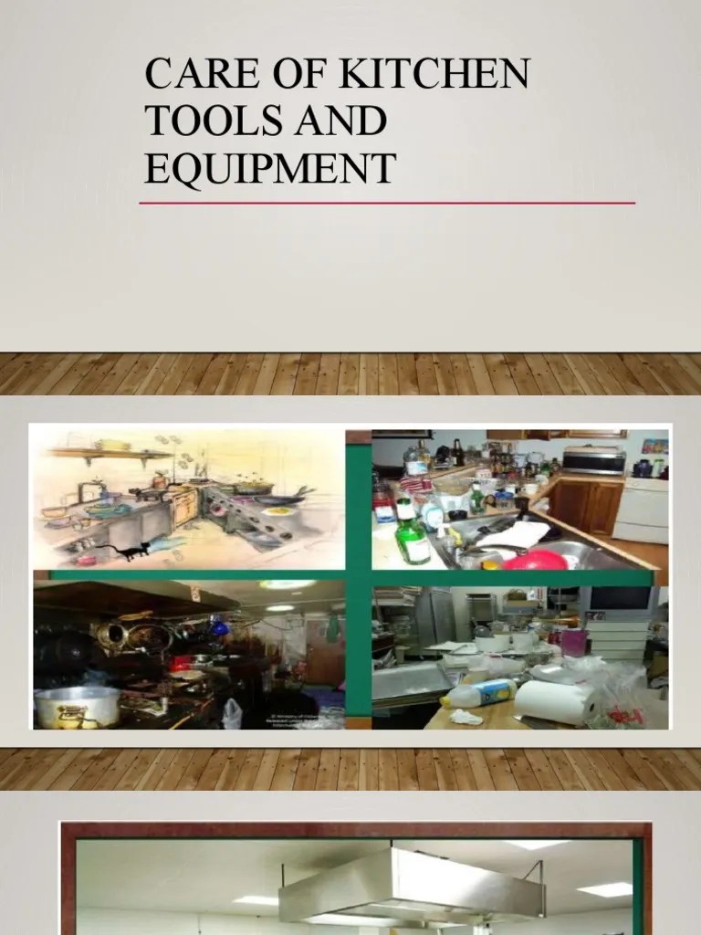Cleaning and Sanitizing Kitchen Tools and Equipment PDF