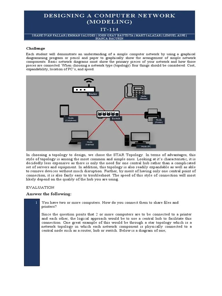 DESIGNING A COMPUTER NETWORK Group 2 PDF Computer Network