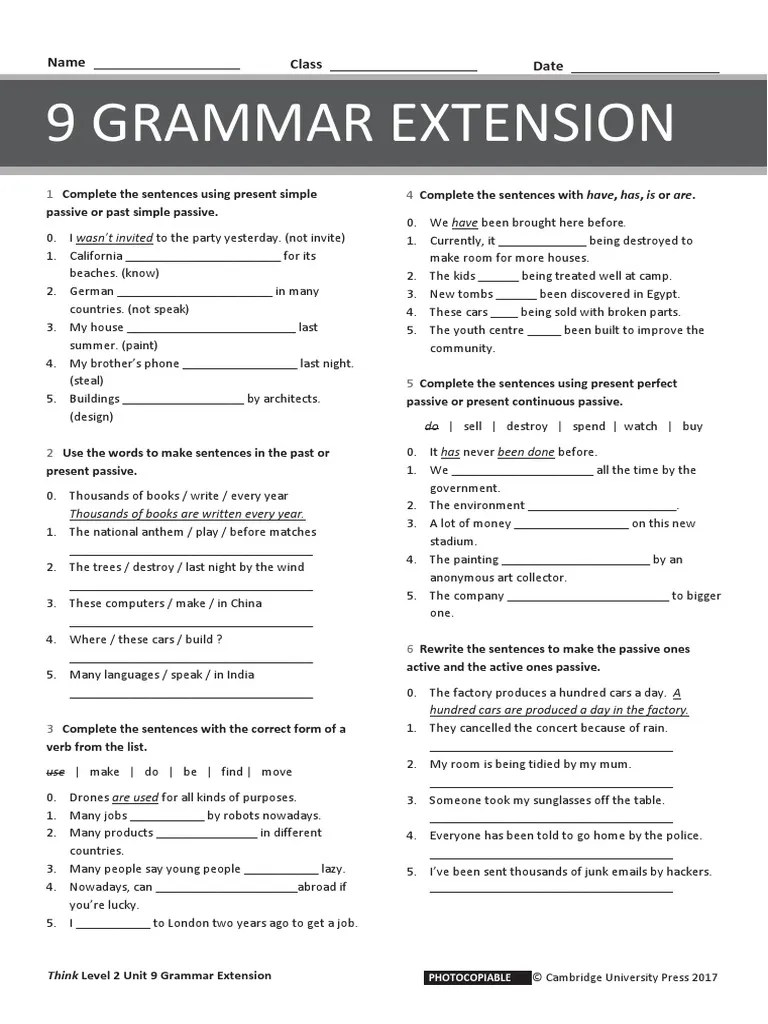 9 Grammar Extension PDF